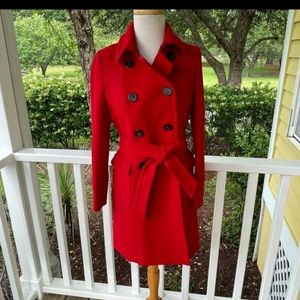 J Crew Red Trench Coat / Pea Coat